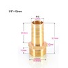 TopHomer 2Pcs BSP Hose Connector Brass Pipe Fitting 8mm Barb