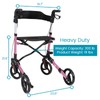 Vive Mobility Rollator Walker - Folding 4 Wheel Medical Rolling
