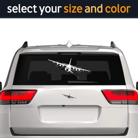 RDW AC-130 Spectre Sticker Decal Die Cut Self Adhesive Vinyl Made in USA Weatherproof ac130 c-130 c130 Ground Attack Aircraft - Blue 8" x 4.21"