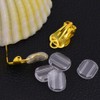 DEARMAMY 40pcs Ear Clip Pads Earring Cushion Pad Clear Earring