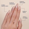 Frinail Press On Nails Almond Nude Pink Nails Press Ons,