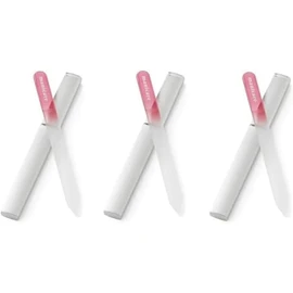 Manicare 3 Glass Nail Files, For Shaping And Styling Nails, Strong Glass File For Natural And Artificial Nails, Double Sided, Includes Protective Cases, Perfect For At Home Or On The Go Manicures