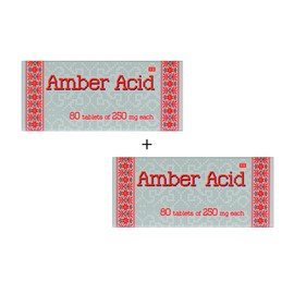 FARMAKOM FARMAKOM (2 Pack) Succinic Acid (Amber Acid) 80 tabs/0.25g with Vitamin C (160)