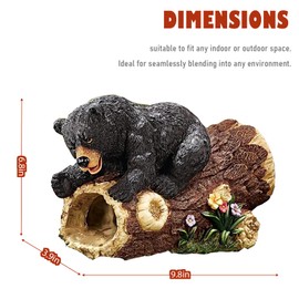 pandaxing Bears Gutter Guardian Rain Downspout Extension Statue, Decorative Downspout Sculpture Outddor Yard Garden Décor Splash Block, 3" × 4" for Type A Down Spouts