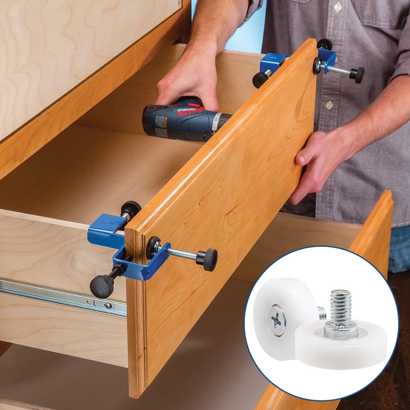 Litoexpe 0.98 Inch Drawer Slide Roller, 12 Pieces Drawer Replacement