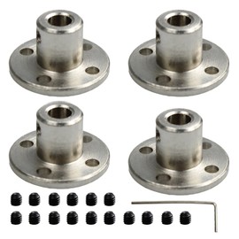 Pocoxll 4Pcs Flange Shaft Coupling Set,Flange Coupling Connector for Motor Shafts and DIY Parts(5mm)
