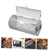 Mipcase Stainless Steel Rotisserie Grill Basket with Movable Door Versatile