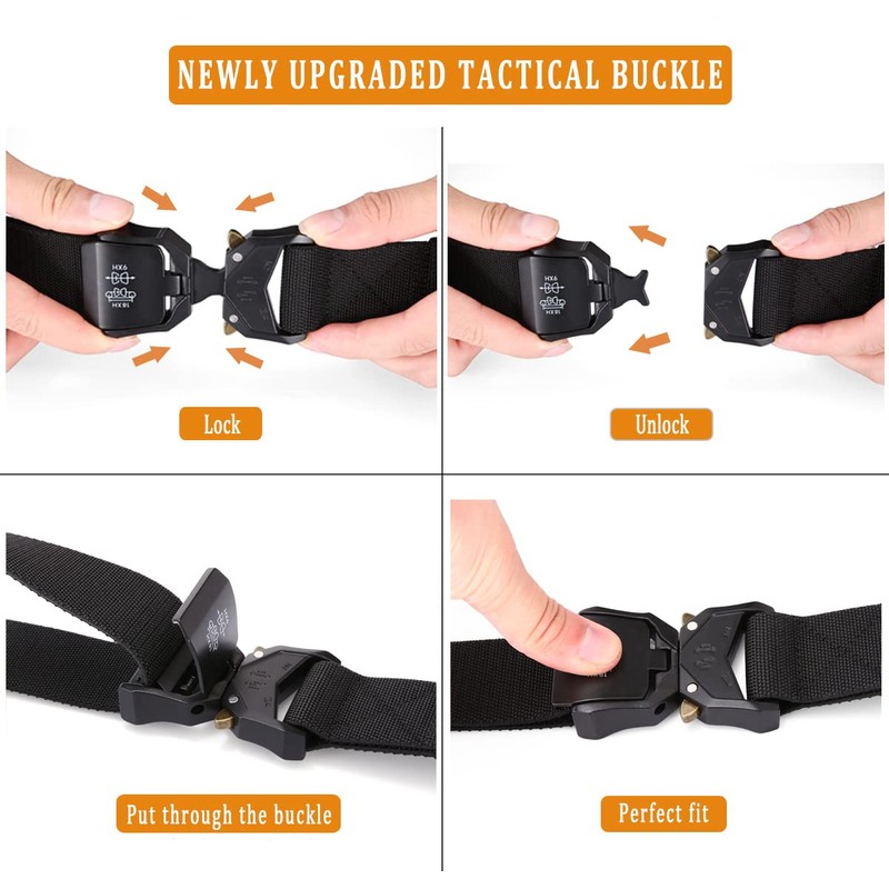 Nelbons Tactical Belt, Military Hiking 3.8 cm Work Belt with