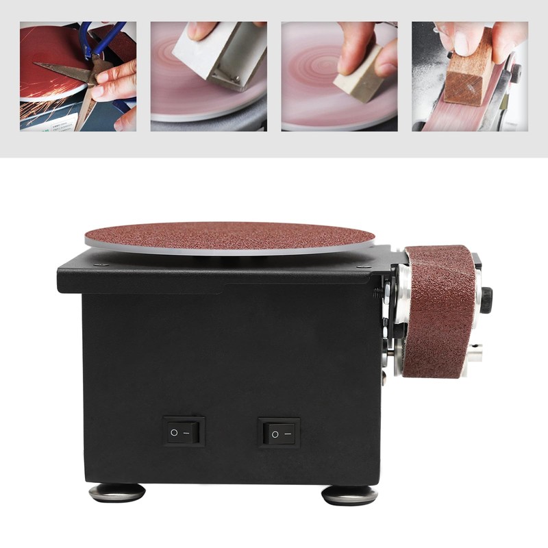 Mini Belt Disc Sander, 6 Inch Electric Disc Sander Machine,