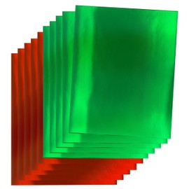 Hygloss Metallic Foil Paper - 40 Sheets Red and Green Shiny Papers - 8.5x11 Inches - Ideal Foil Papers for Crafts - Shiny Craft Paper Sheets