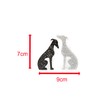 Handmade Mini Resin Whippet/Greyhound Figurines - Set of 2, Decorative