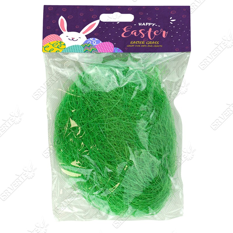 150g Easter Basket Grass Green, Easter Decoration Fake Grass Gift