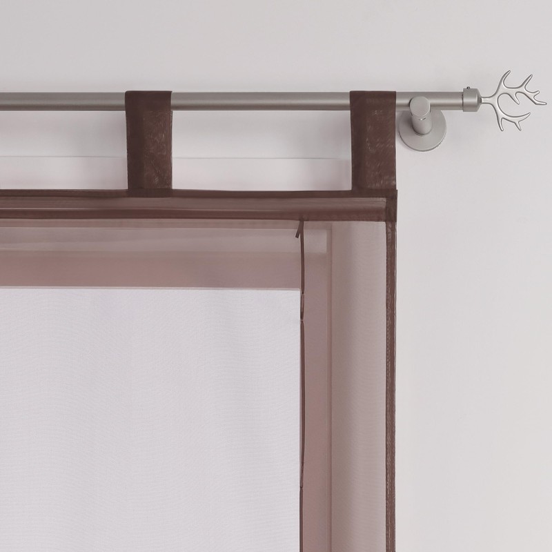 ESLIR Roman Blind with Loops, Kitchen Transparent Tab-Top Blind, Modern