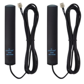 Proxicast 4G / 5G 3.5 dBi Omni-Directional Adhesive Mount Low Profile Flat Stick-On Antenna with 6.6 ft Coax & SMA Male - Compatible with Cradlepoint, Digi, MoFi, Pepwave and More (ANT-110-002-2PK)