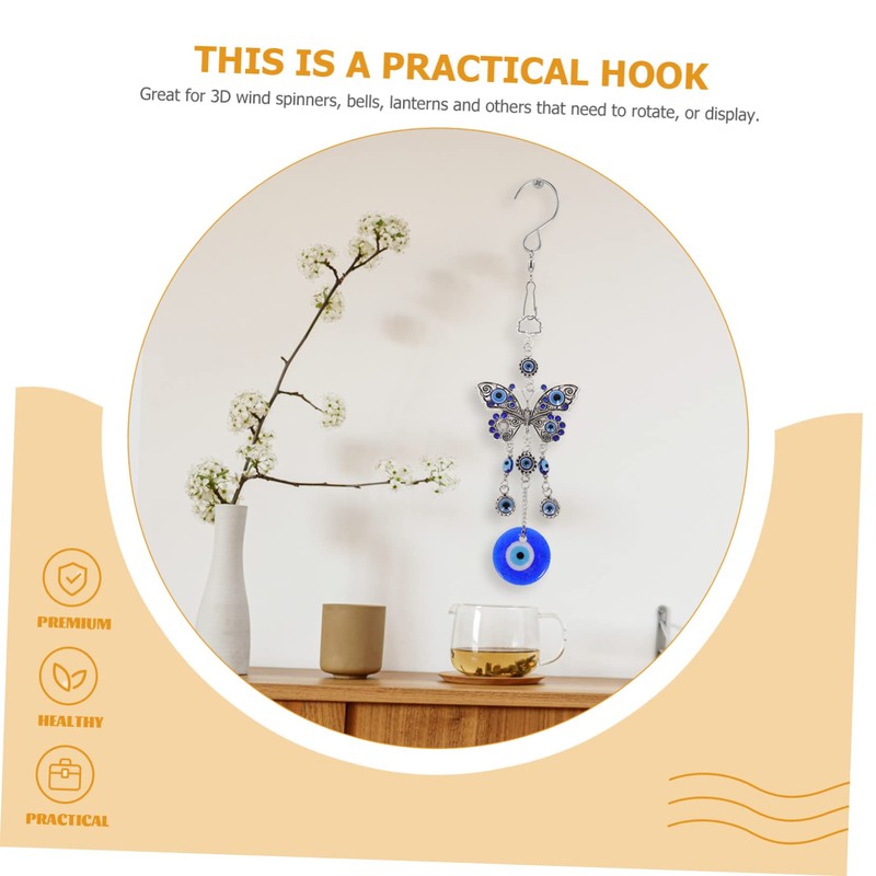 Abaodam 10pcs Swivel Hanging Hooks Stainless Steel Rotating Clips for