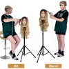 Klvied Reinforced Wig Stand Tripod Mannequin Head Stand, Adjustable Holder