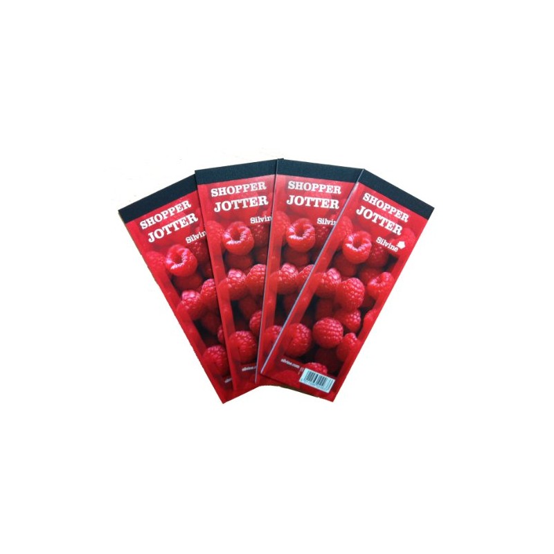 Silvine Slimline Shopping List Jotter Pads Pack of 4