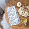 Trenstise Blue Coastal Oyster Kitchen Towels, Beach Bathroom Decor, Retro