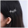 Allereya Crystal Starburst Hair Clip Barrette Rhinestone Star Hair Pins