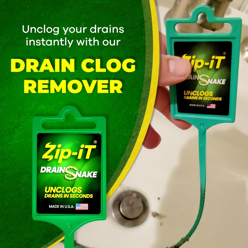 The original Zip-It Hair Clog Remover 25-inch Overall Length Drain