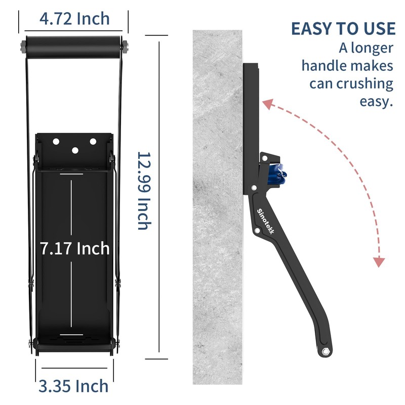 Sinotekk 16 oz Can Crusher Wall Mounted | Heavy-Duty Thickened
