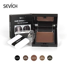 SEVICH Instantly Hair Shadow - Hair Line Shadow Powder, Quick Grey Hair Root Concealer, Hair Shadow Fiber with Puff&Mirror, 12g,Coffee