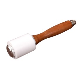 WUTA Leather Carving Hammer, 460 g Nylon Hammer with Wooden Handle, Rubber Hammer, DIY Tool for Leather Craft Punch