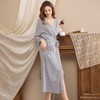 Women's Robes Lightweight Soft Cotton Blend, Ladies Bathrobe Absorbent Breathable