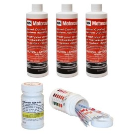 Motorcraft VC8 Coolant Additive Diesel 16 Oz 3 Bottles / 50 Coolant Strips Test