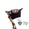 Mini Coin Purse Bag Keychain Set with Heart Locket Charm,