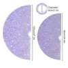 Blueangle Christmas Tree Skirt Shiny Glitter Lavender Tree Skirt for