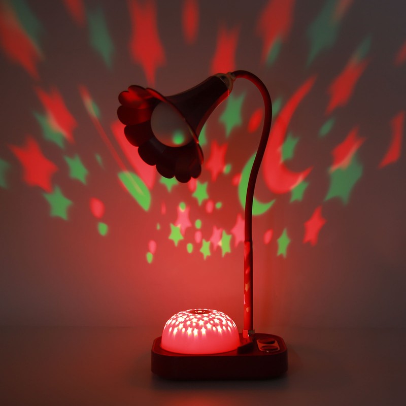 Phonograph Projection LED Desk Lamp Touch Control LED Desk Light