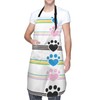 Wisedeal Dog Animal Paw Waterproof Bib Apron with 2 Pockets,