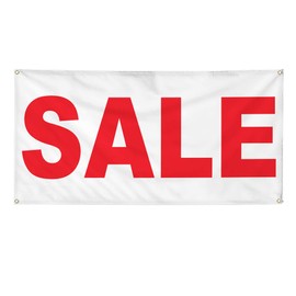 Vinyl Banner Multiple Sizes Sale Red Business Outdoor Weatherproof Industrial Yard Signs 10 Grommets 60x144Inches