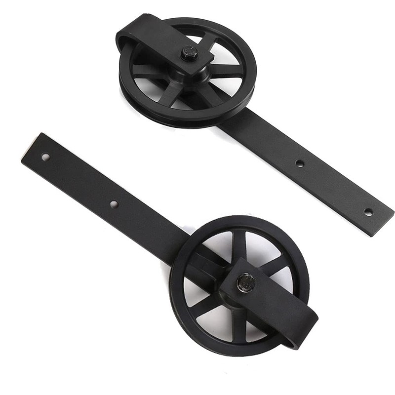 CCJH 6ft Heavy Duty Sturdy Sliding Barn Door Hardware Kit