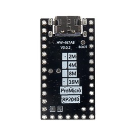Pro Micro RP2040 Development Board Dual-Core, 264KB RAM 16MB Flash USB-C Type-C Interface Compatible with MicroPython Compact Embedded System Module