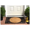 Calloway Mills 180031830NP Armada Circle Doormat, 18" x 30", Black/Natural
