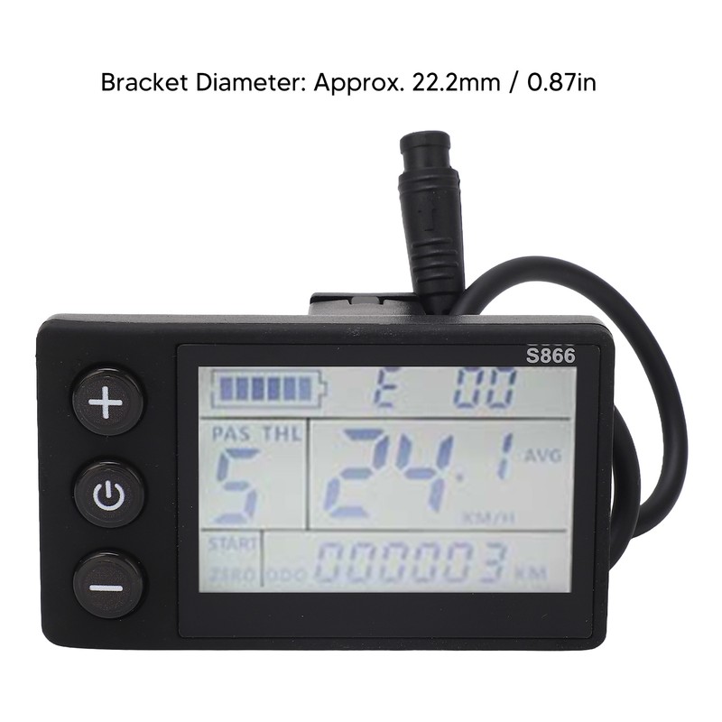 Electric Scooter Conversion LCD Display with 6P Waterproof Connector Mountain