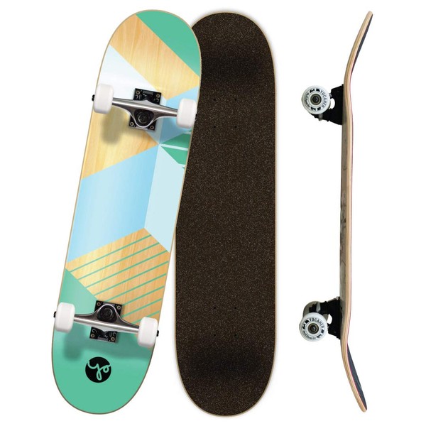 Yocaher Geometric, Wander, Candy Series of Standard Skateboards and Cruisers (Complete-02 - 7.75" - Geometric Green, 7.75)