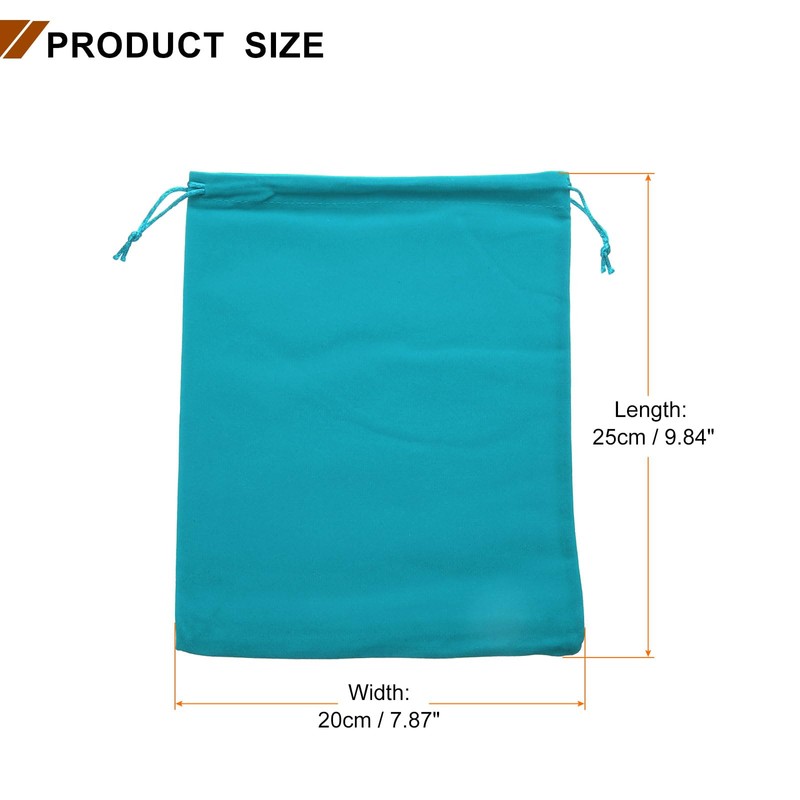 HARFINGTON 10pcs Velvet Gift Bags 7.9" x 9.8" Drawstring Jewelry