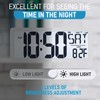 TXL Atomic Clock with Backlight, 14.2" Digital Wall Clock, Battery