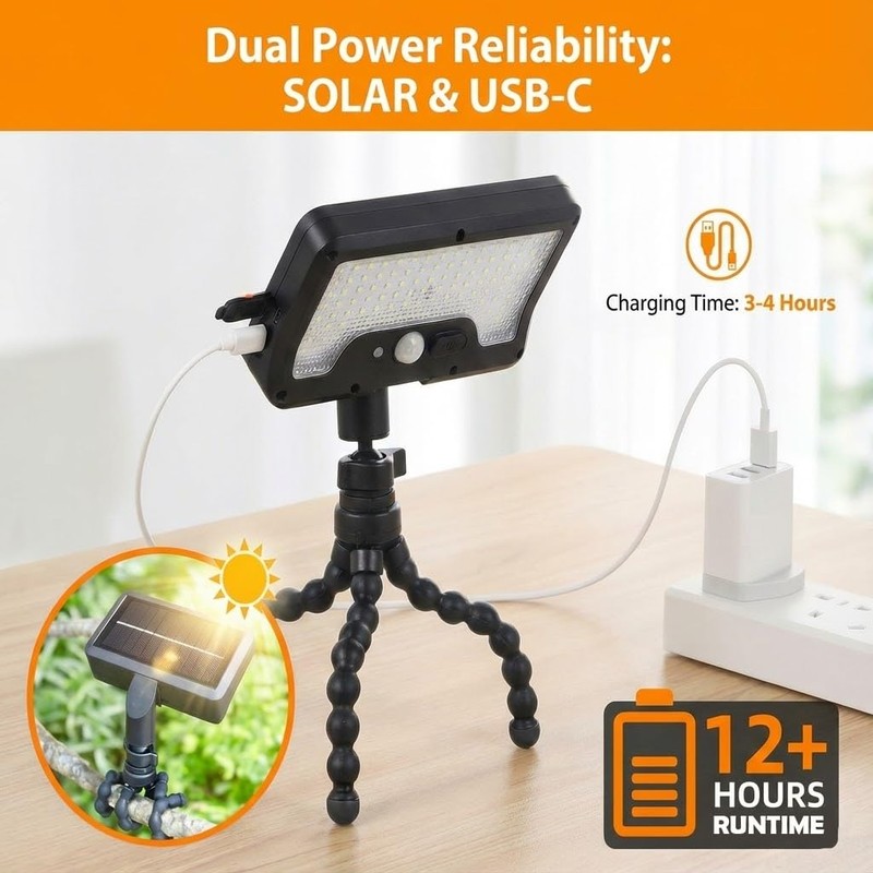 CVchancin Solar Lights Outdoor, 92 LED Motion Sensor Security Light