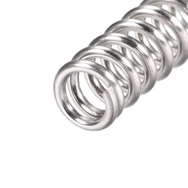 sourcing map 30x Compression Spring 304 Stainless Steel 6 mm OD 1 mm Cable Size 7.5 mm Compressed Length 15 mm Free Length 37.2N Load Capacity Silver Tone