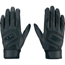 Zett Batting Gloves, Ambidextrous, High School Rules, Black (1900), M Size (9.4 - 9.8 inches (24 - 25 cm), BG578HS