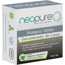 Neopure Shampoo Sólido desvanecedor de canas con Menta (Barra 55 grs)