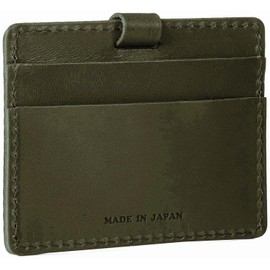 Berkut Made in Japan Tochigi Leather, High Quality Jeans, Genuine Leather, Pass Case, Neck Strap Included, green