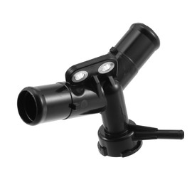 A ABSOPRO Coolant Thermostat Water Inlet Pipe 16502-21080 for Toyota Yaris 2007-2016 Metal Black (Set of 1)