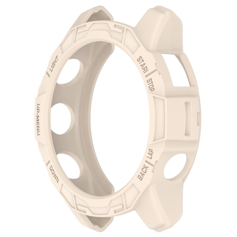 HUAYUWA 2 Pack Soft TPU Case (Black+Beige) Compatible with Garmin