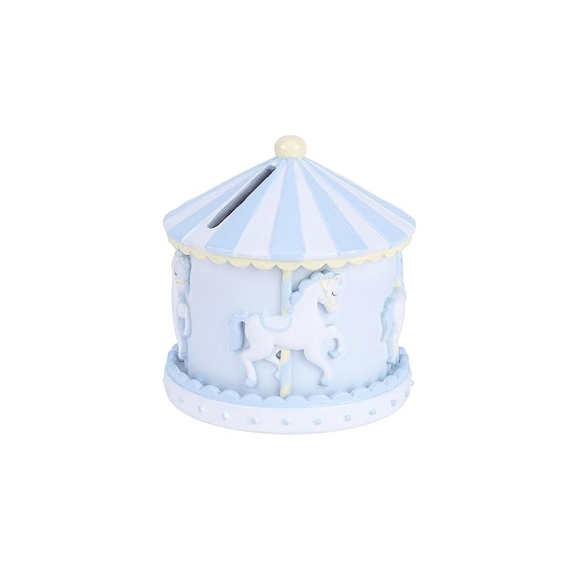 Carousel Money Bank Box Resin - Blue