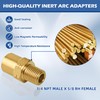 XwaYexa 2 Pack Inert Arc Adapters, 1/4" (NPT) Thread Brass
